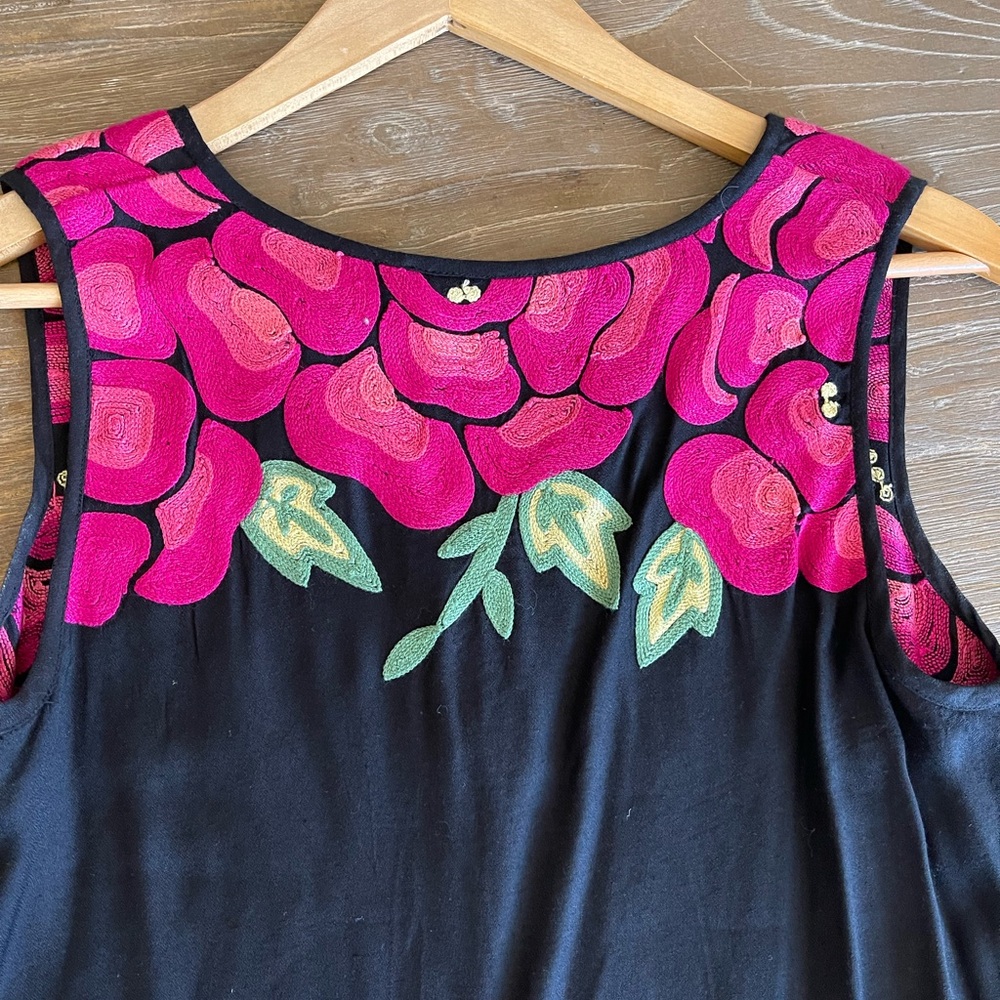 Anthropologie Floreat Pinnacle Embroidered Floral Tank Top Women’s Size Small. - Picture 9 of 9